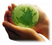 Hands With Green Globe